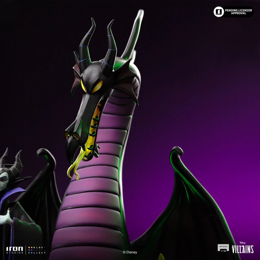 Disney's Villains Maleficent & Dragon Statue Revealed by Iron Studios