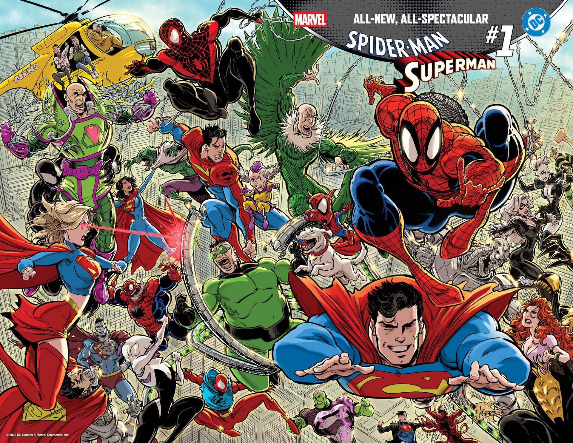 Kaare Andrews Covers Both Sides Of The Spider-Man/Superman Crossover