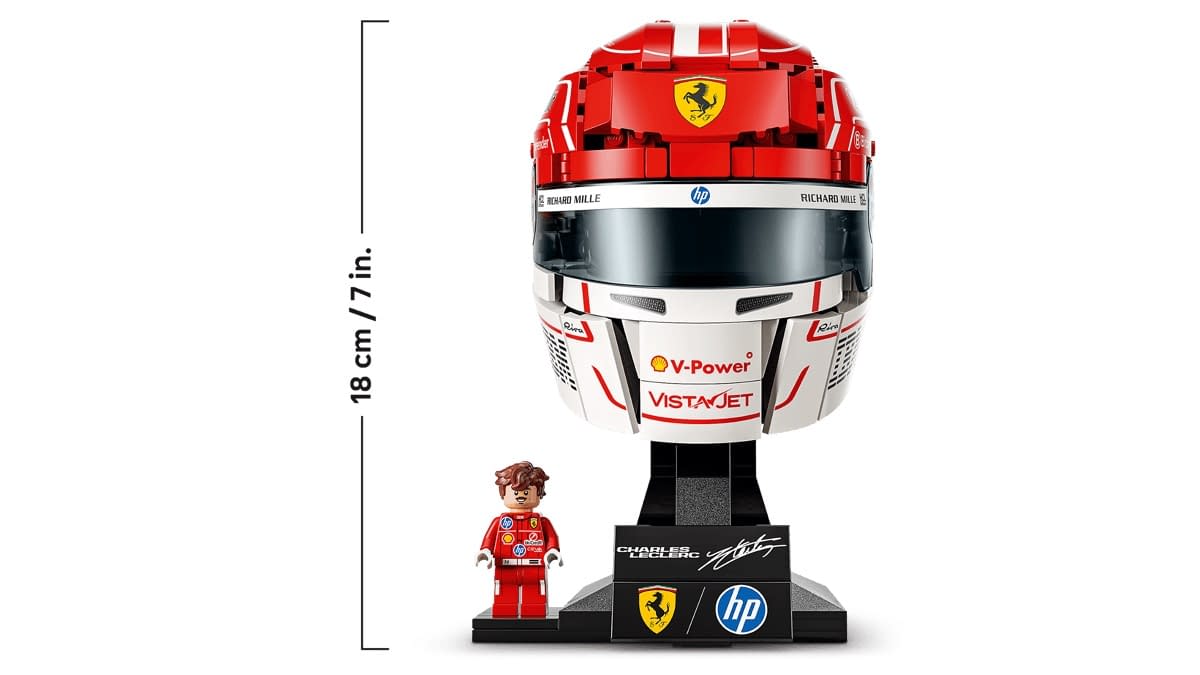 LEGO Races with Formula 1 Scuderia Ferrari HP Charles Leclerc Helmet