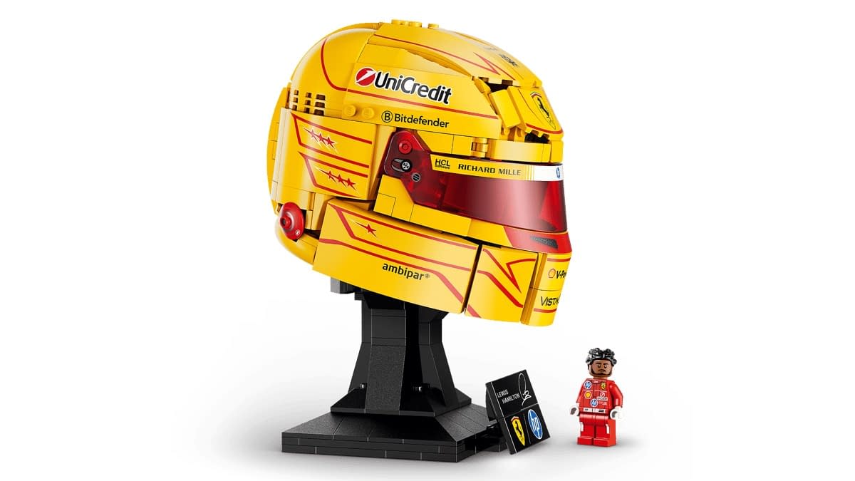 Formula 1 Scuderia Ferrari HP Lewis Hamilton Helmet Parks at LEGO