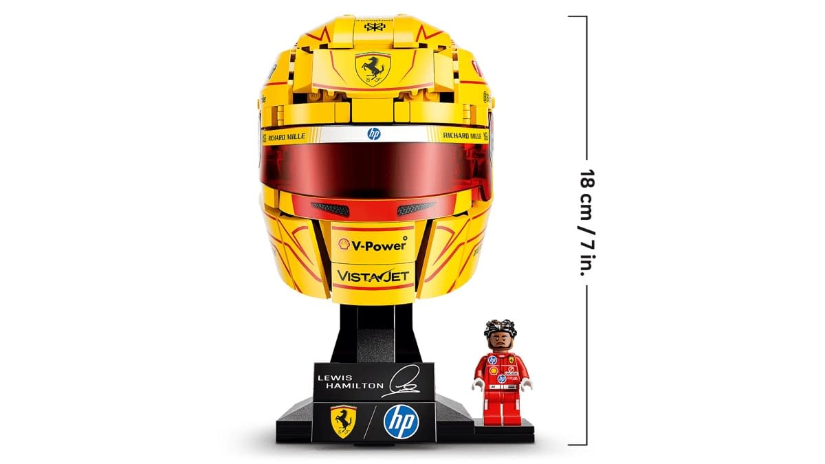 Formula 1 Scuderia Ferrari HP Lewis Hamilton Helmet Parks at LEGO