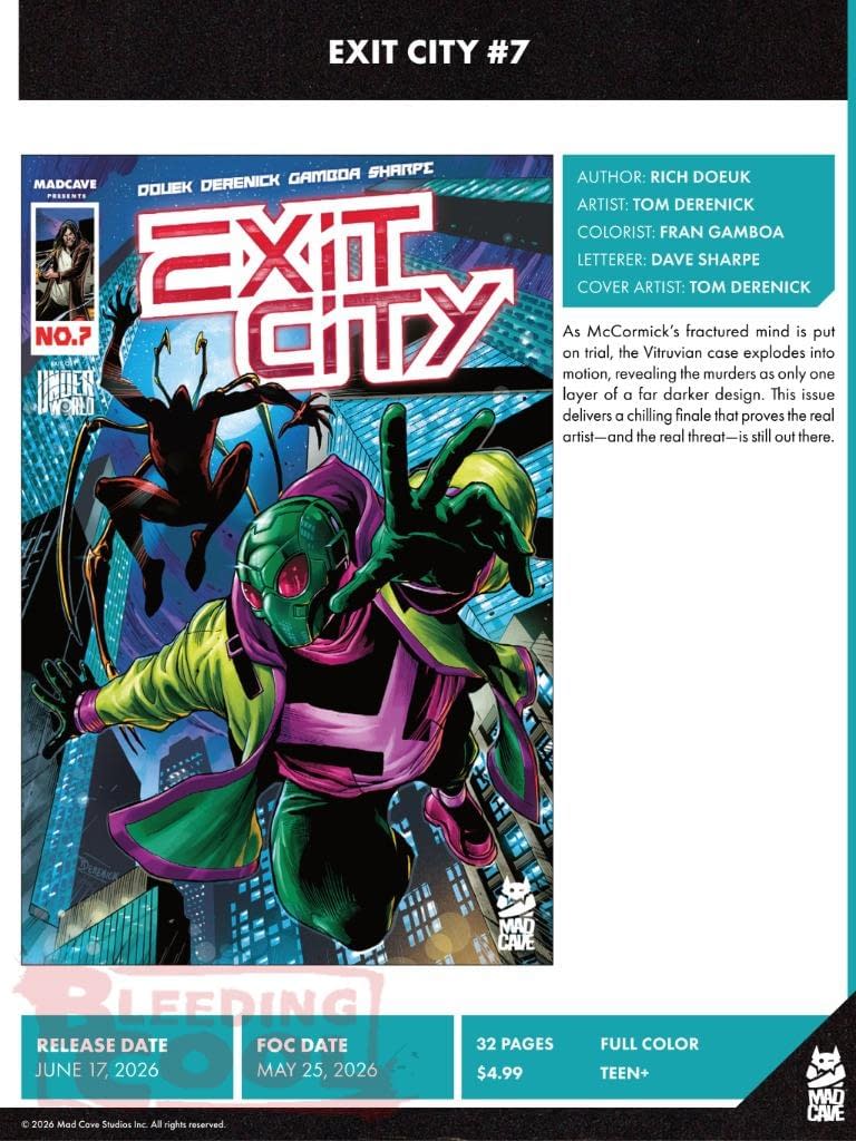 Mad Cave Studios June 2026 Solicits And Solicitations