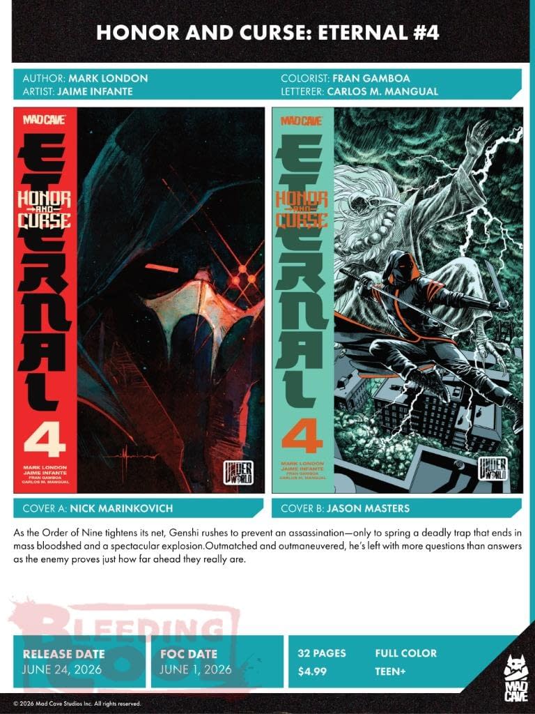 Mad Cave Studios June 2026 Solicits And Solicitations