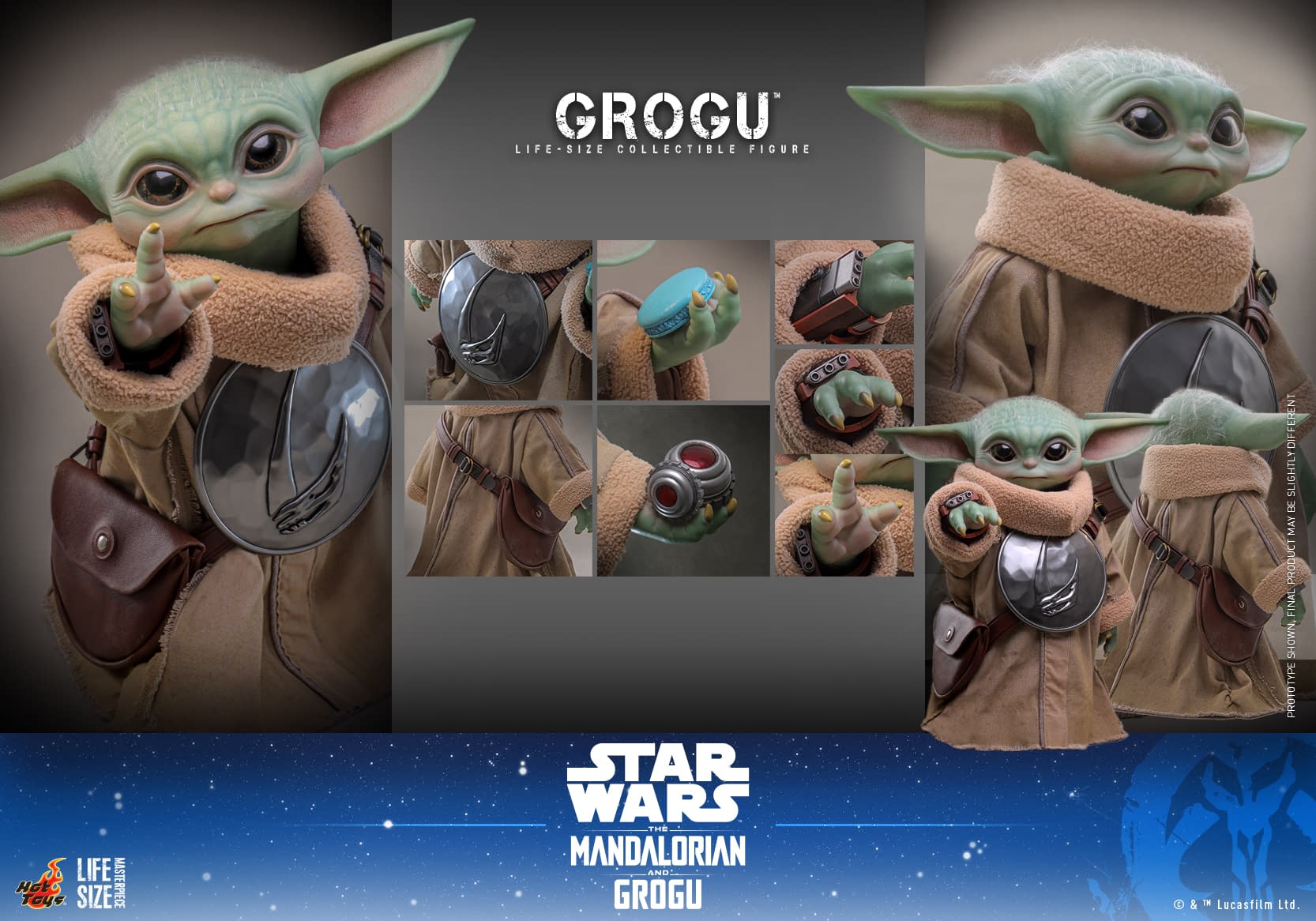 Life-Size Grogu from The Mandalorian and Grogu Coming from Hot Toys