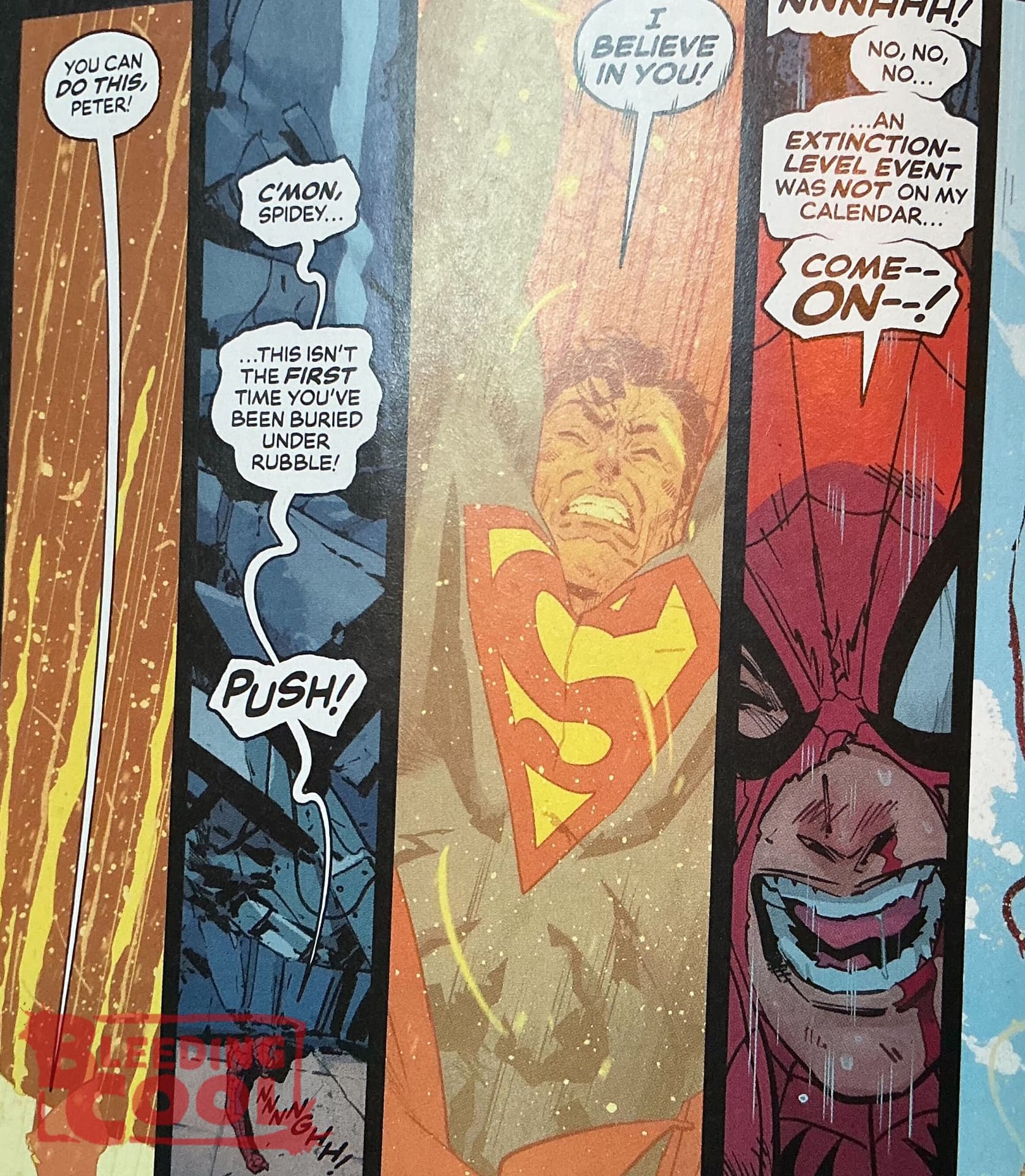 Bridges, Rubble, Lois, Mary Jane, Gwen & Lana in Superman/Spider-Man