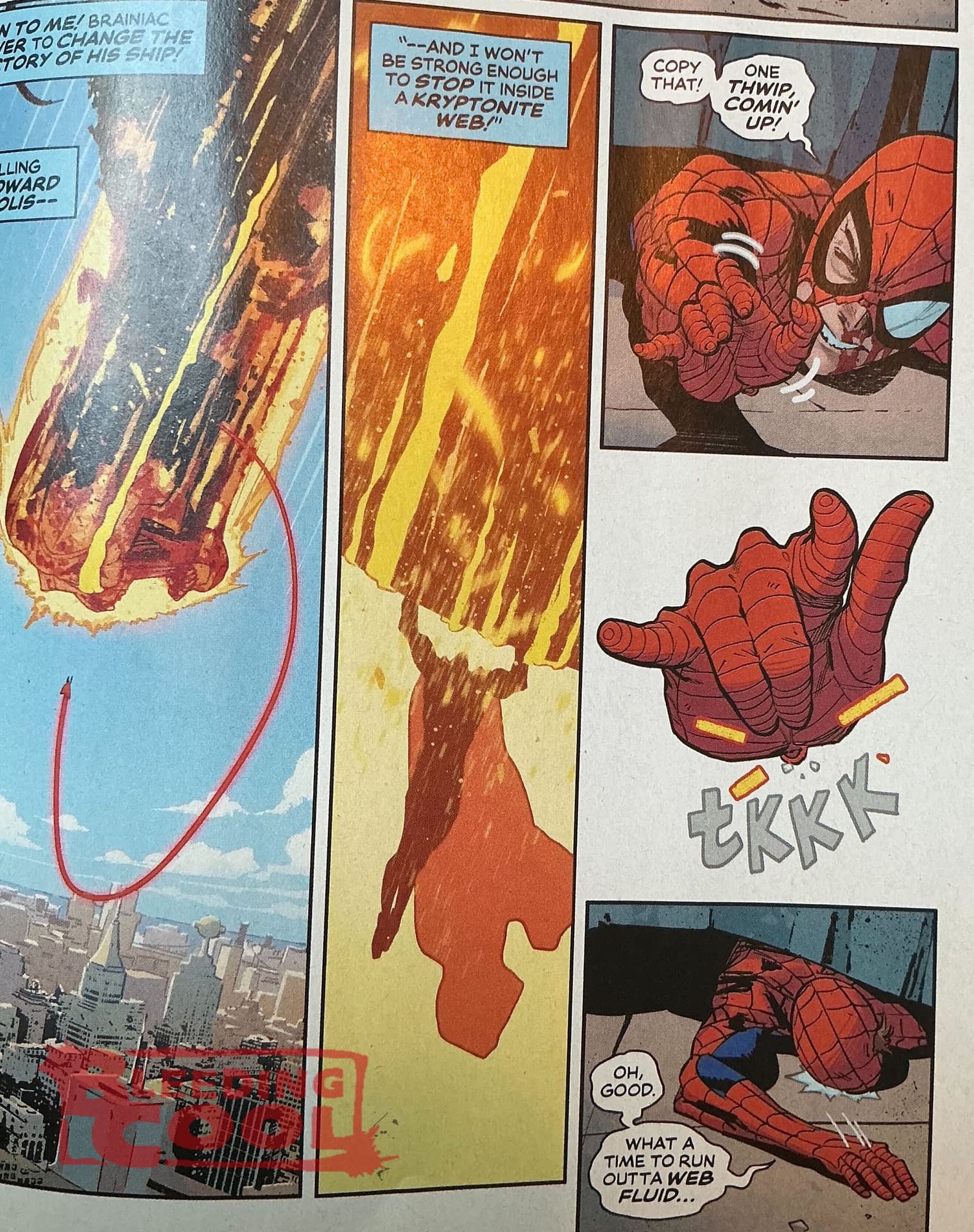 Bridges, Rubble, Lois, Mary Jane, Gwen & Lana in Superman/Spider-Man