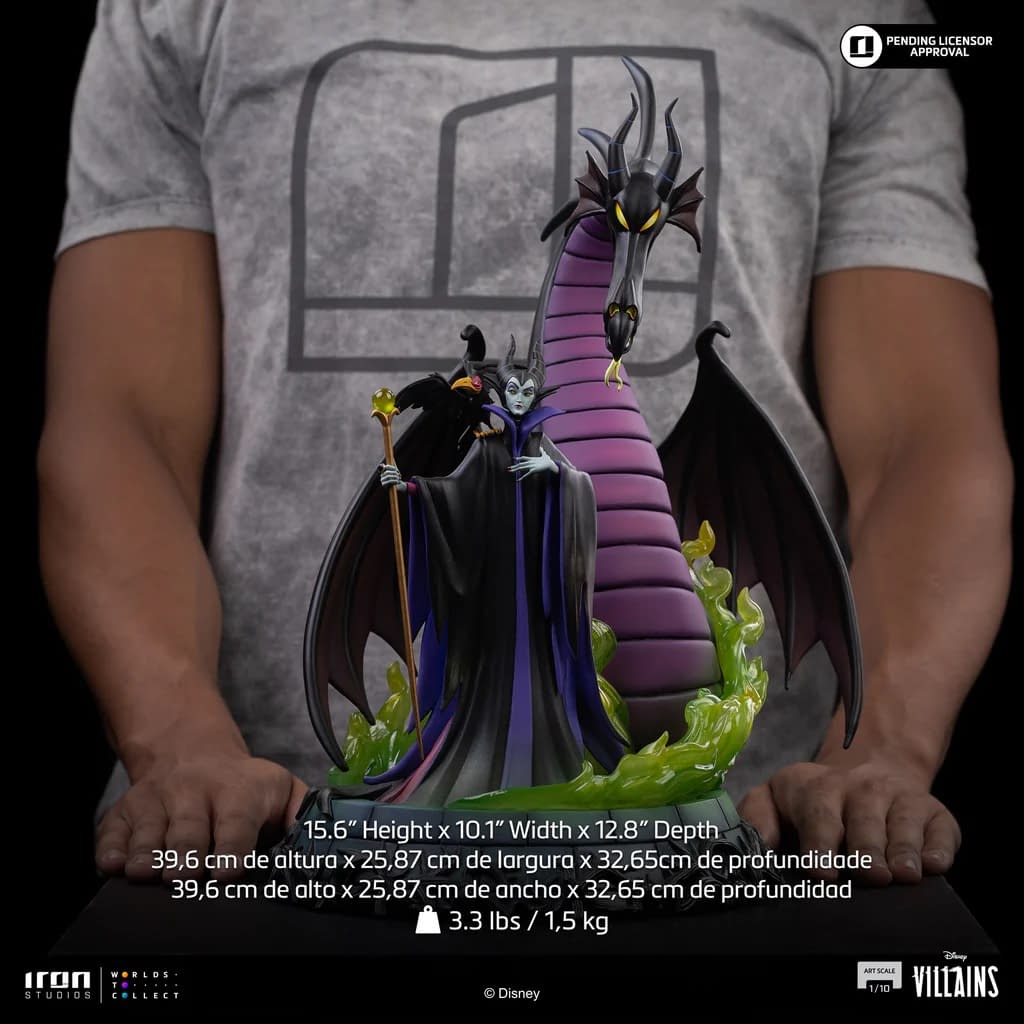 Disney's Villains Maleficent & Dragon Statue Revealed by Iron Studios