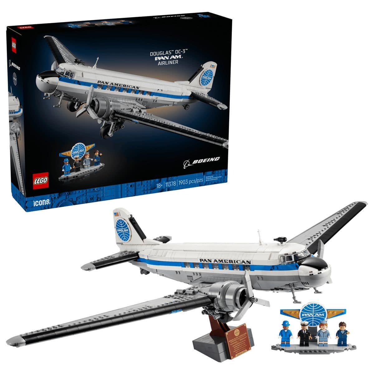 Build Your Own Douglas DC-3 PAN AM Airliner with LEGO