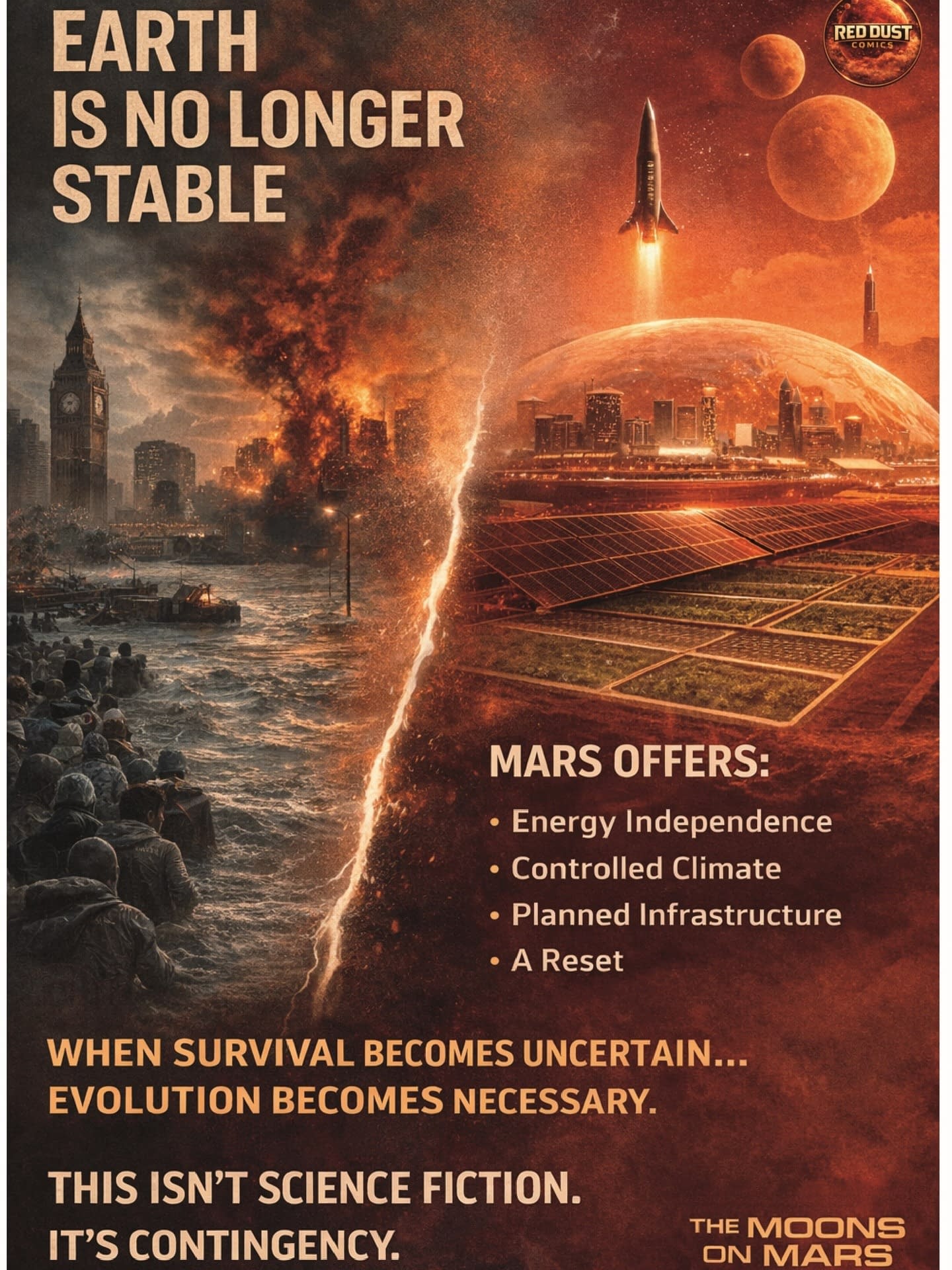 Daniel Peacock's New Comic, The Moons of Mars, Created With A.I.