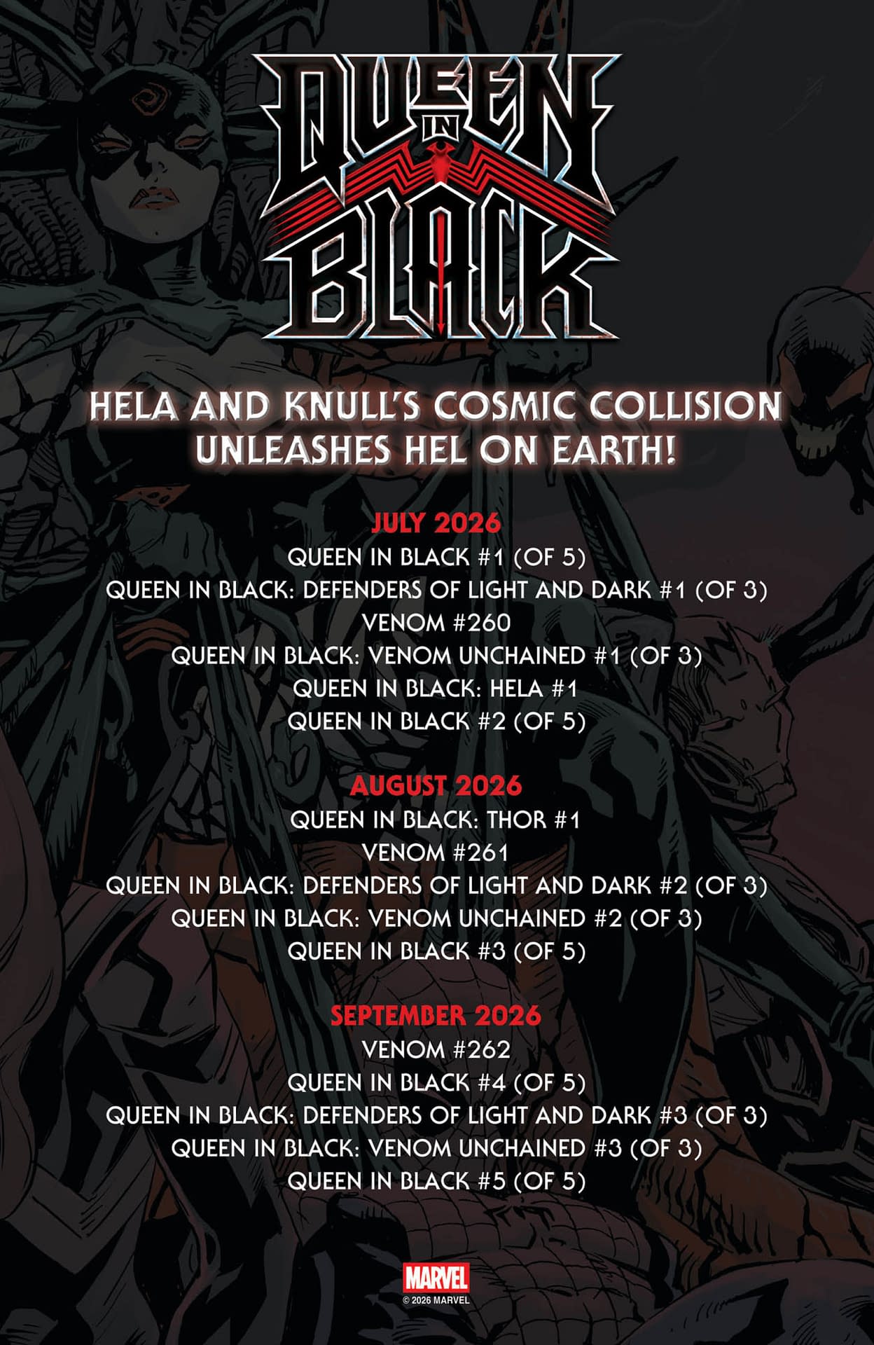 Marvel Comics' Queen In Black July 2026 Solicits
