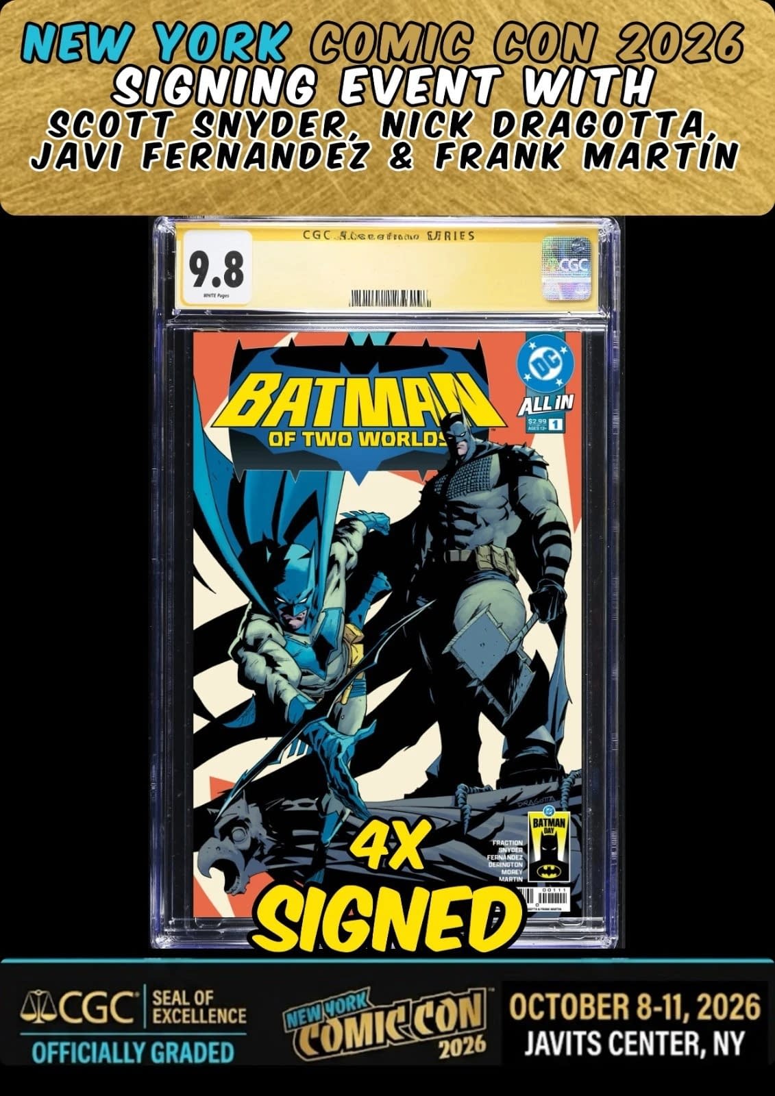 【世界数量限定】シリアル入り｜BATMAN 海外製 特大ポスター Free Batman Of Two Worlds Poster Sells On eBay For $50, T-Shirt $100