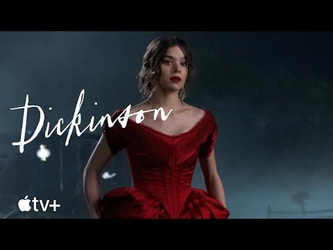 hailee steinfeld dickinson red dress Hailee Steinfeld Dishes on Her 'Wild' New Show 'Dickinson' and Reveals New Music Is Coming Soon (Exclusive)