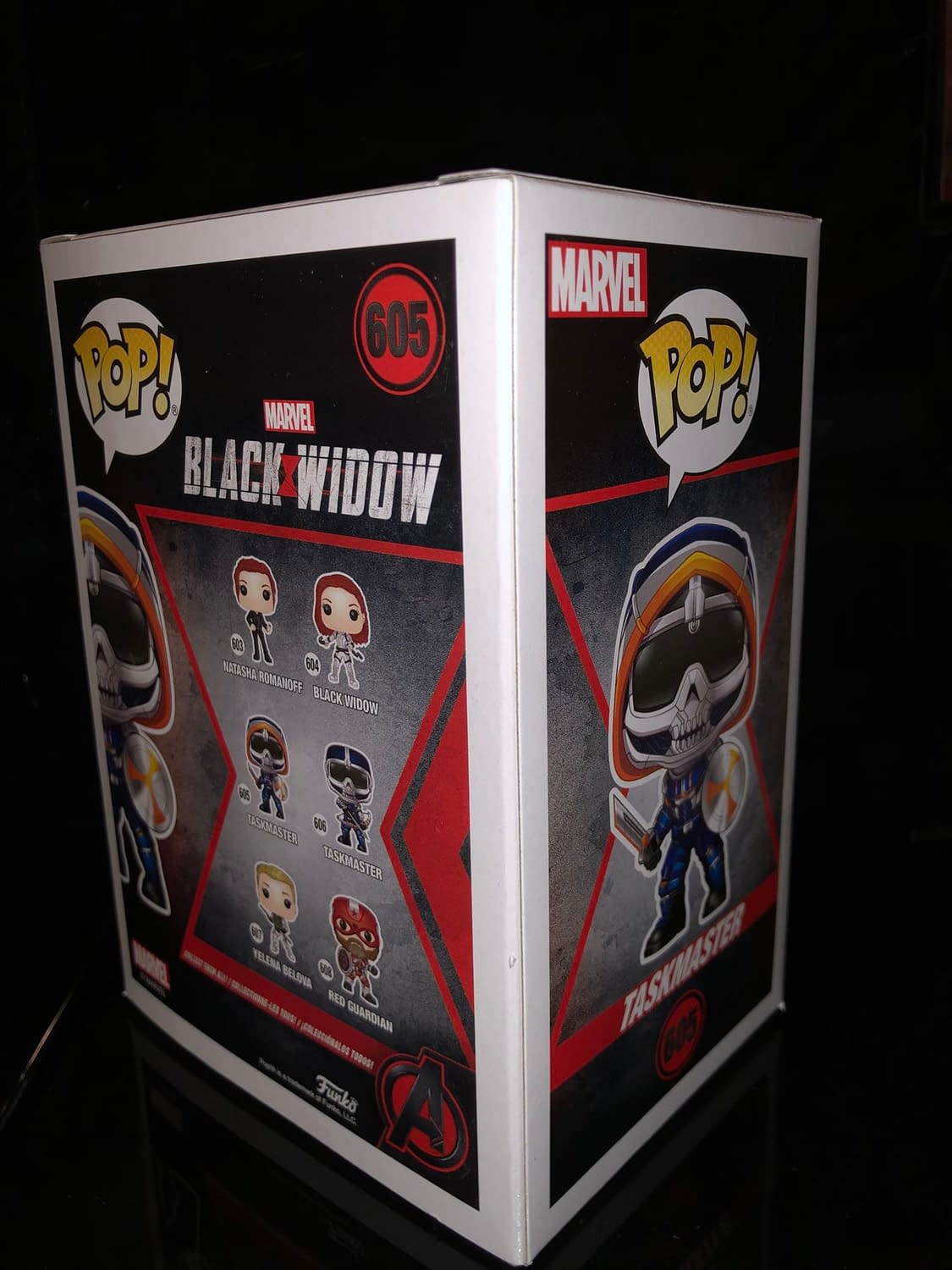 black widow funko box