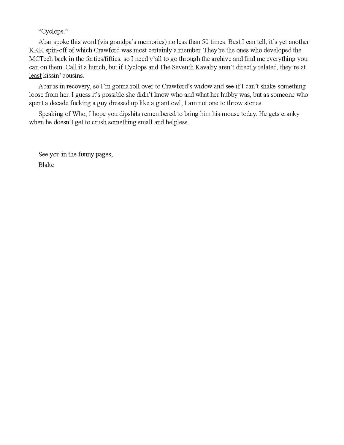 "Watchmen" – "Peteypedia" Files #6: Blake, Capt. Metropolis & Lady Trieu