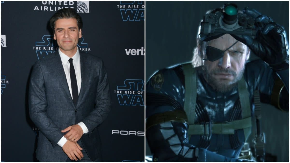 L-R: Oscar Isaac arrives at the premiere of Disney's "Star Wars: The Rise Of The Skywalker" on December 16, 2019 in Hollywood, California. Editorial credit: Tsuni-USA / Shutterstock.com | A shot from Metal Gear Solid 5. Credit: Sony