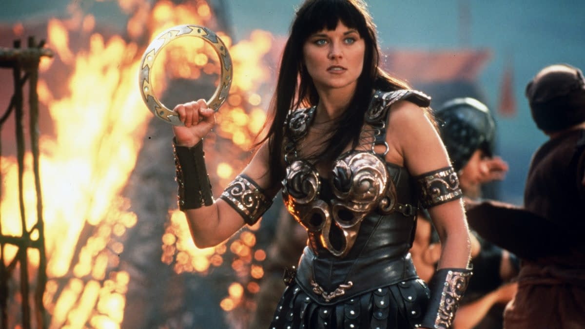 Xena star Lucy Lawless has soem words for Kevin Sorbo. (Image: WarnerMedia)