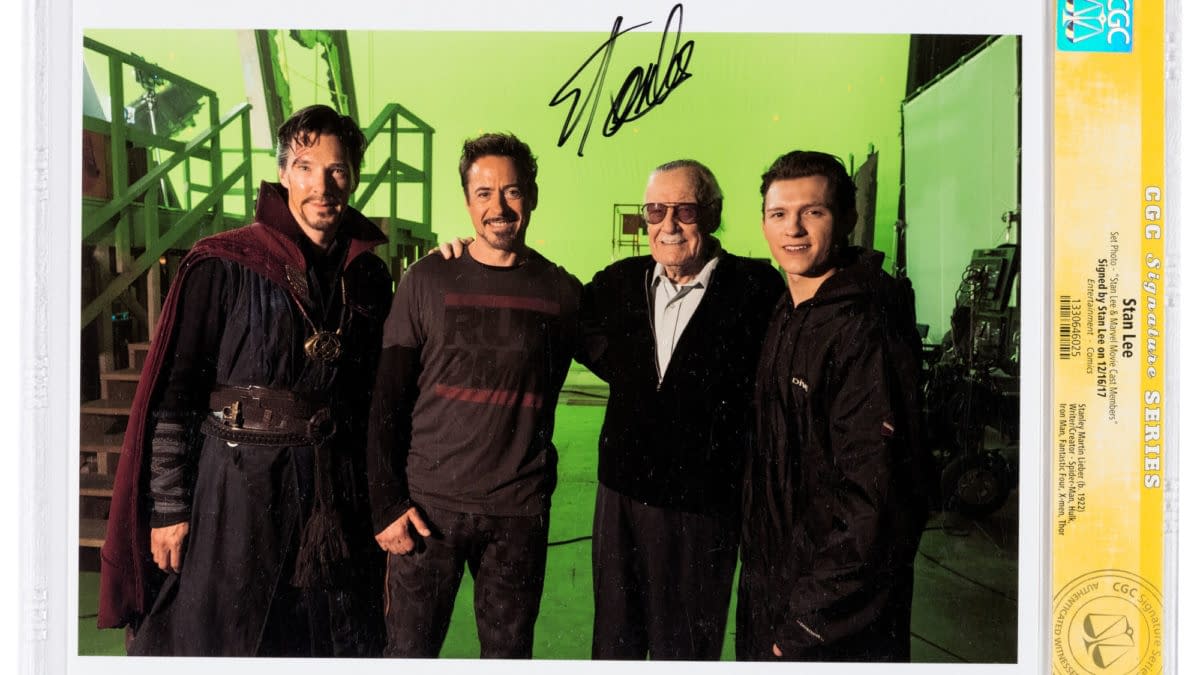 Stan Lee Signed Script Pages and Set Photo on Heritage Auctions