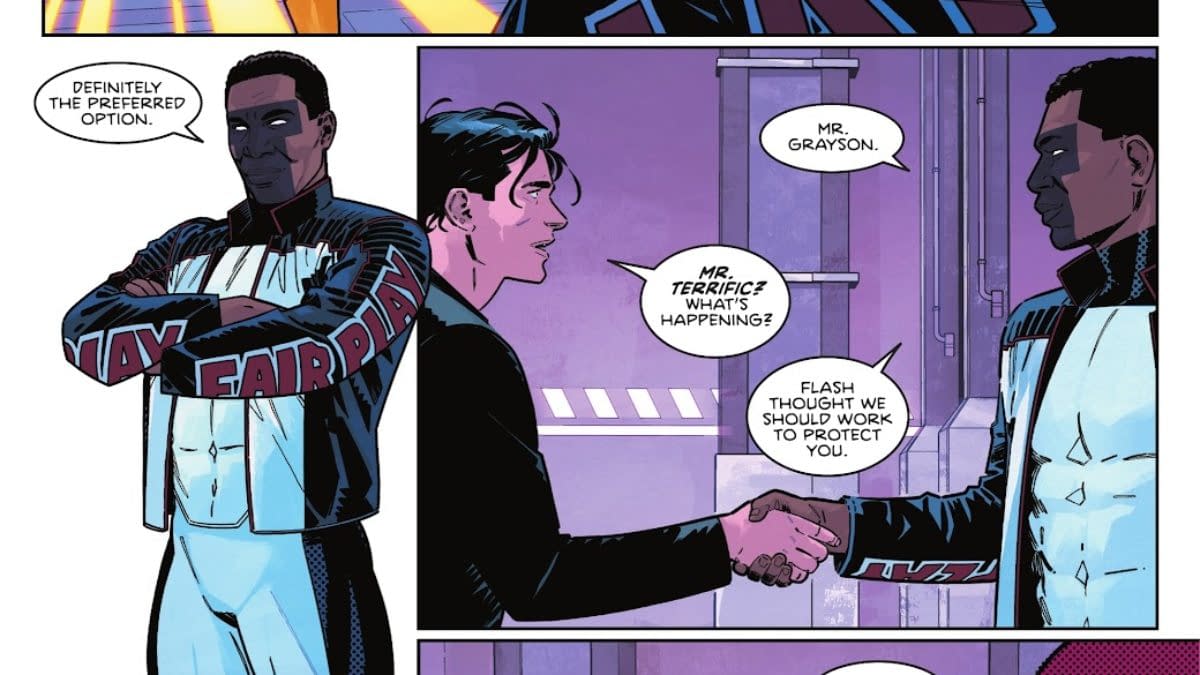 Mr Terrific Brought Back Nightwing;'s Finger Stripes