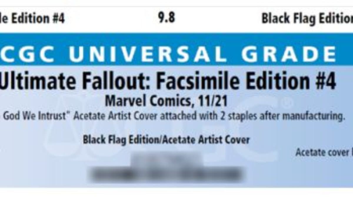 CGC Changes Policy On Clayton Crain &#038; Black Flag's Acetate Covers