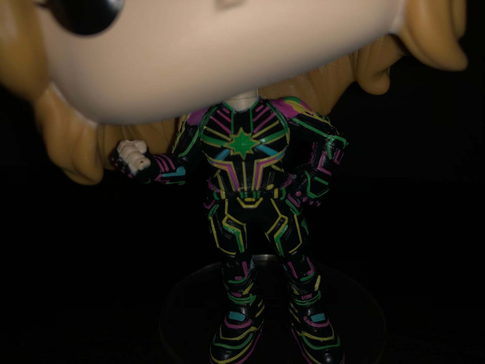 captain marvel neon suit pop