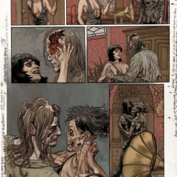 Two Pages From Steven Niles And Glenn Fabry's Lot 13