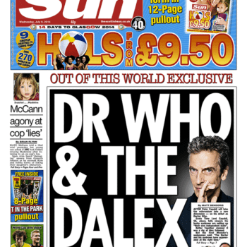 The Scottish Sun Splashes With Doctor Who Spoilers