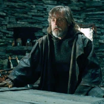 Mark Hamill as Luke Skywalker in Star Wars: The Last Jedi (2017). Image courtesy of Lucasfilm