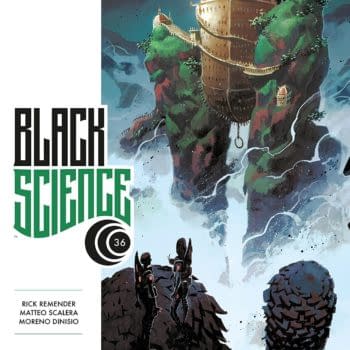 Black Science #36 cover by Matteo Scalera and Moreno Dinisio