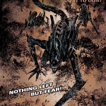 Aliens: Dust to Dust #2 cover by Gabriel Hardman and Rain Beredo