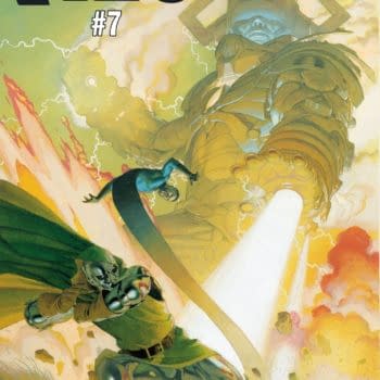 Doctor Doom Takes on Galactus in Esad Ribic's Fantastic Four #7 Cover
