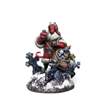 Hellboy Board Game Adds a Holiday Hellboy Miniature for Preorder