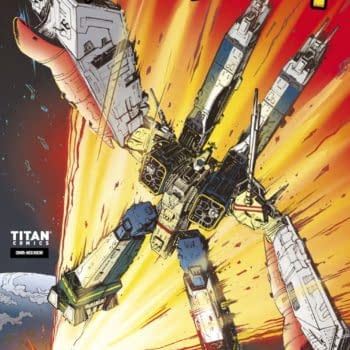 The SDF-1 Makes a Blazing Return to Earth in Robotech #16