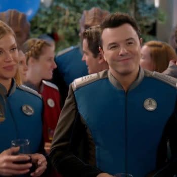 The Orville - Identity Part I Adrienne Palicki and Seth MacFarlane