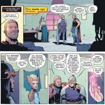 Freya Gives the Sex Talk to Thor and Balder in War of the Realms: Journey Into Mystery #1