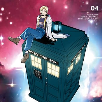 Tenth and Thirteenth Doctors Whos Together Fighting Weeping Angels and Autons in Titan Comics April 2020 Solicitations