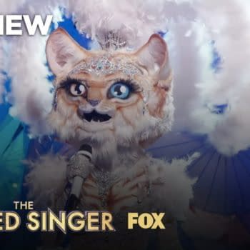 Kitty takes the stage on The Masked Singer, courtesy of FOX.