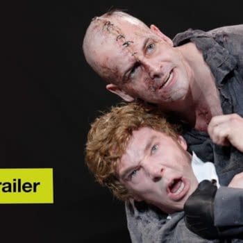 Benedict Cumberbatch and Jonny Lee Miller in Frankenstein, courtesy of the National Theatre.