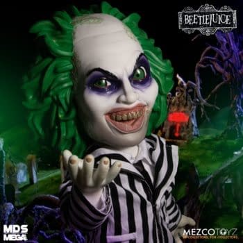 It’s Showtime With the New Talking Beetlejuice From Mezco Toyz