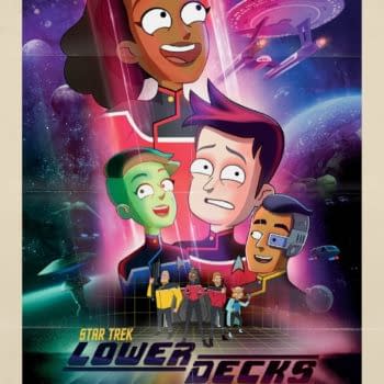 STAR TREK: LOWER DECKS (Clockwise): Tawny Newsome as Ensign Mariner, Jack Quaid as Ensign Boimler, Eugene Cordero as Ensign Rutherford, Gillian Vigman as Dr. T'ana, Jerry O'Connell as Commander Ransom, Dawnn Lewis as Captain Freeman, Fred Tatasciore as Lieutenant Shaxs and Noel Wells as Ensign Tendi (Image: CBS 2020 CBS Interactive)