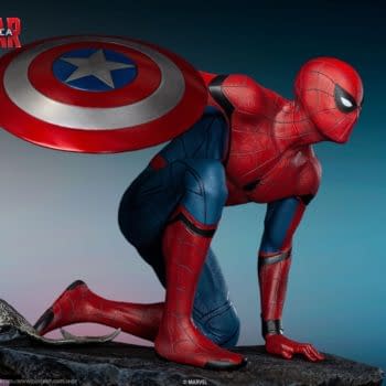 Spider-Man Dons Captain America’s Shield in New Queen Studios Statue