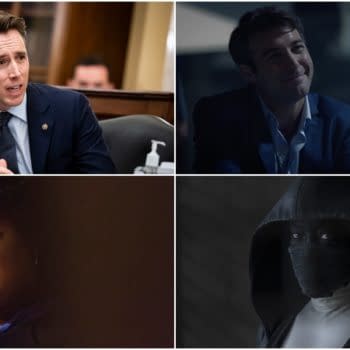 Watchmen series creator Damon Lindelof thinks we're living through Season 2. (Images: CNN screencap/HBO/NBC News screencap/HBO)