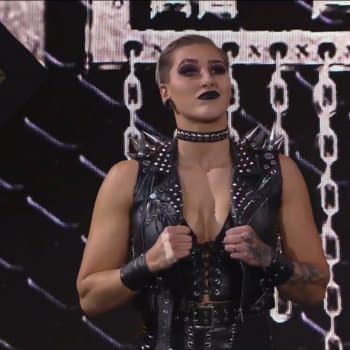 Rhea Ripley appears on NXT.