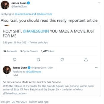 James Gunn Tells Gail Simone That She Should Really Read This Article