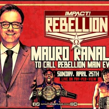 Mauro Ranallo will return to wrestling commentary to call Kenny Omega vs. Rich Swann at Impact Wrestling Rebellion on April 25th.