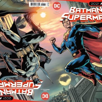 Cover image for BATMAN SUPERMAN 2021 ANNUAL #1 CVR A BRYAN HITCH CONNECTED FLIP