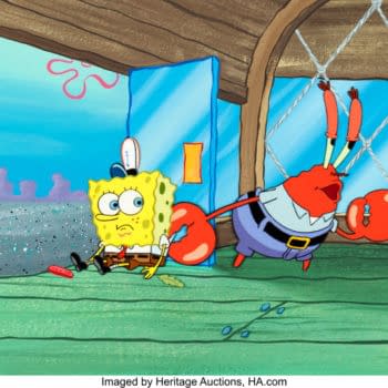 SpongeBob and Mr. Krabs Production Cel Hits Auction