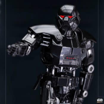 Star Wars The Mandalorian Dark Trooper Deploys With Iron Studios