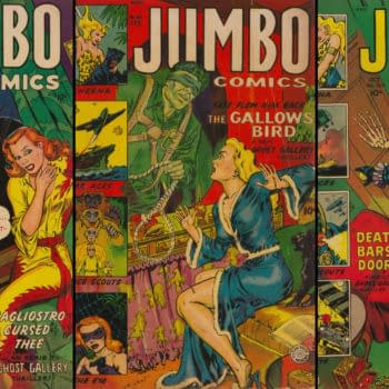 Jumbo Comics covers by Maurice Whitman.