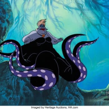 Ursula Casts Her Shadow in The Little Mermaid Production Cel
