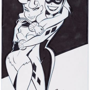 Harley Quinn & Poison Ivy Hug It Out In Bruce Timm Art On Auction